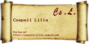 Csepeli Lilla névjegykártya